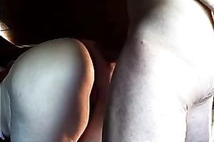 I jerked off on my wife's gigantic booty and overspread her booty with spunk