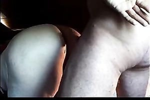I jerked off on my wife's gigantic booty and overspread her booty with spunk