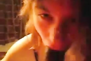 Skinny perverted legal age teenager white doxy blows my large black rod