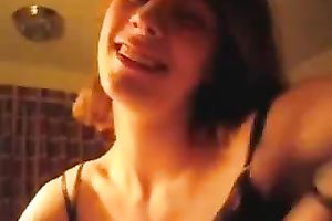 Skinny perverted legal age teenager white doxy blows my large black rod