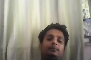 Horny dilettante Indian aged pair spooning in front of cam