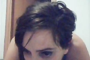 Filthy white cougar in hot blue underware seduces on cam