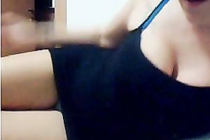 Filthy white cougar in hot blue underware seduces on cam