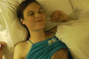 Dark haired greedy titless teen provided my buddy with a priceless oral job