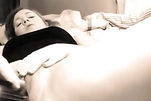 I widen my legs and drill my bawdy cleft with a sex toy and fingers