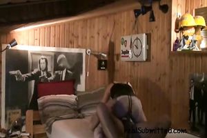 Naughty and obedient lady eats wang and acquires enormous pounding