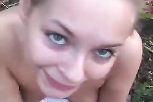 My barefaced girlfriend gives me one hell of a oral-sex