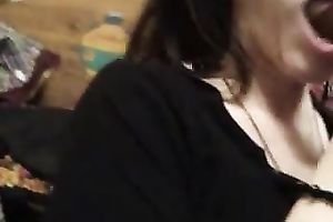 My delightsome dark brown princess takes sticky load on her nice-looking face