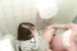 Caught my roommate hooking up with college floozy in restroom