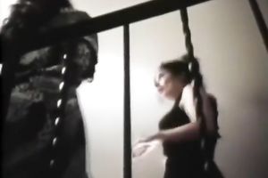 Two ravishing vintage white honeys in the garden playing with every other