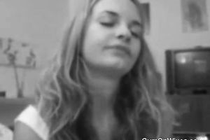 Blonde chick girlfriend gives oral-sex with wonderful mood