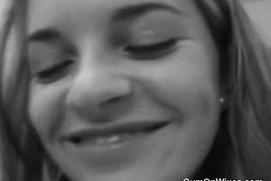 Blonde chick girlfriend gives oral-sex with wonderful mood