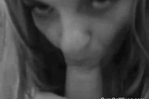 Blonde chick girlfriend gives oral-sex with wonderful mood