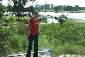 My skinny brunette hair cheating wife disrobes outside and pisses in the park