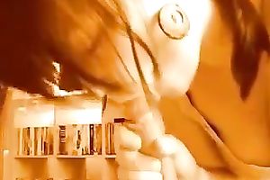 Lewd girlfriend gives astonishing cook jerking and oral-stimulation in non-professional video