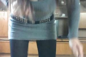 My jaw dropping playgirl teases me with her jugs and appetizing gazoo