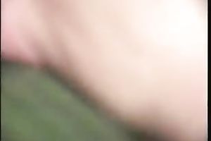 Wet and hairless pink vagina with a smooth fresh cucumber