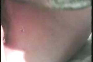 Wet and hairless pink vagina with a smooth fresh cucumber