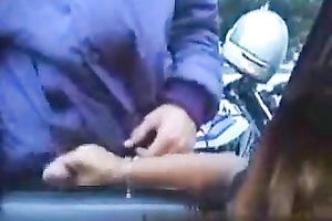 My hawt shameless girlfriend gives cook jerking to pure stranger