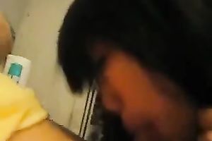 Attractive Chinese girl engulfing hard ramrod deepthroat