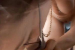 Nerdy redhead fingers her bawdy cleft and shows her irrumation skills