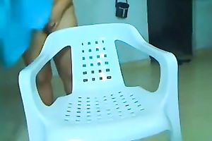 Two large bottomed horny livecam lesbian babes pet their love tunnels with giant toy