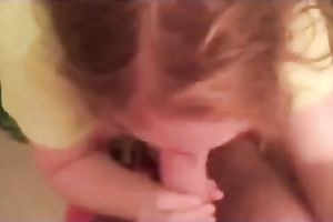 Obedient eighteen yo redhead GF gives me excellent oral and takes facial