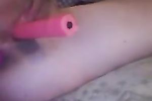 Fake double penetration with dildos whilst my boyfriend films me