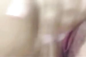 Sweet and skinny black haired BBC slut got busy with fingering her enjoyable wet crack