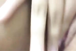 Sweet and skinny black haired BBC slut got busy with fingering her enjoyable wet crack