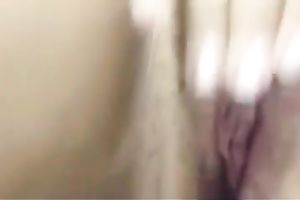 Sweet and skinny black haired BBC slut got busy with fingering her enjoyable wet crack