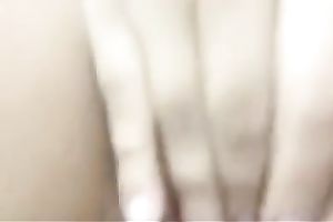 Sweet and skinny black haired BBC slut got busy with fingering her enjoyable wet crack