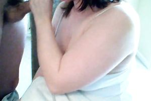 Hot bulky hotwife of mine gives me excellent oral stimulation on private video