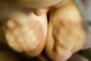 Nasty beauty with large hooters gives me some great titjob