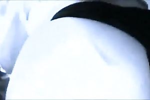 Kinky hilarious and pleased golden-haired playgirl showed me her worthwhile rounded ass