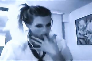 Kinky hilarious and pleased golden-haired playgirl showed me her worthwhile rounded ass