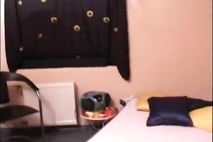 Delightful light-haired seductress plays with her pussy alone