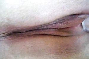 My Irish girlfriend poked in a piece of cloth in her small wet crack