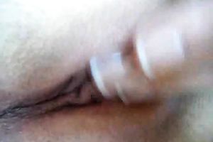 My Irish girlfriend poked in a piece of cloth in her small wet crack