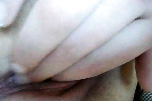 My Irish girlfriend poked in a piece of cloth in her small wet crack