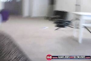 Playful and breasty exotic dark brown legal age teenager gives cook jerking