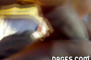 Naughty and marvelous horny white wife enjoys outdoors and engulfing knob