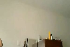 My shameless Arab girlfriend flashes her milk shakes on web camera