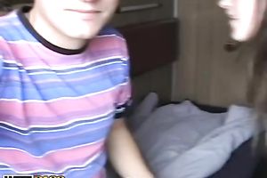 Zesty Russian dark brown hottie receives her wet crack rubbed and eaten