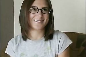 Nerdy non-professional youthful cheating wife impressed my ally with precious masturbation workout