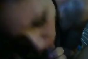 Skanky brunette hair white bitch engulfing massive weenie in dilettante sex tape