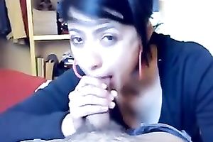 Sluttish legal age teenager playgirl gives me head in my room on POV movie