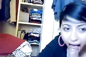 Sluttish legal age teenager playgirl gives me head in my room on POV movie