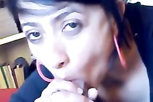 Sluttish legal age teenager playgirl gives me head in my room on POV movie