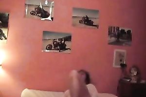 Kinky non-professional all natural nympho with saggy love muffins masturbates herself